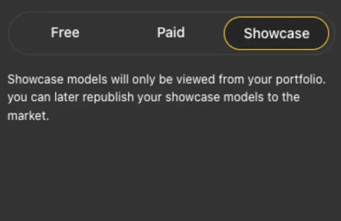 Showcase option